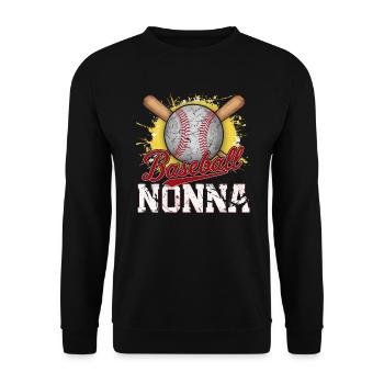 Baseball Grandma Grandmother Grandparents Day - Unisex Sweatshirt - black - Front - Alina (178cm) & Michal (187cm)