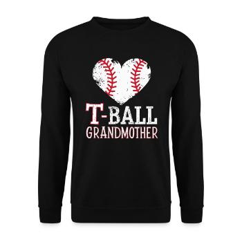 Baseball Grandma Grandmother Grandparents Day - Unisex Sweatshirt - black - Front - Alina (178cm) & Michal (187cm)