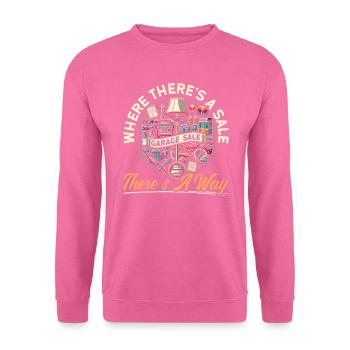 Vente de garage Dicton Shopping Friperie - Sweat-shirt Unisexe - rose - Devant