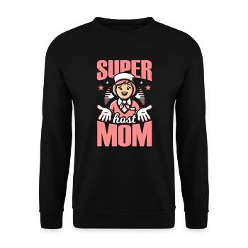 Host Mom Exchange Student Host Family Host Parent - Unisex Sweatshirt - black - Front - Alina (178cm) & Michal (187cm)