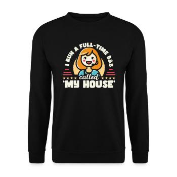 Host Mom Exchange Student Host Family Host Parent - Unisex Sweatshirt - black - Front - Alina (178cm) & Michal (187cm)