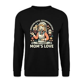 Host Mom Exchange Student Host Family Host Parent - Unisex Sweatshirt - black - Front - Alina (178cm) & Michal (187cm)