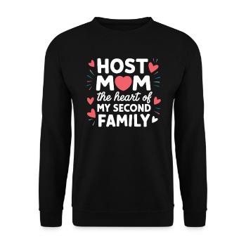 Host Mom Exchange Student Host Family Host Parent - Unisex Sweatshirt - black - Front - Alina (178cm) & Michal (187cm)