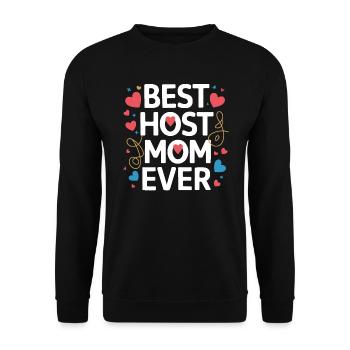Host Mom Exchange Student Host Family Host Parent - Unisex Sweatshirt - black - Front - Alina (178cm) & Michal (187cm)