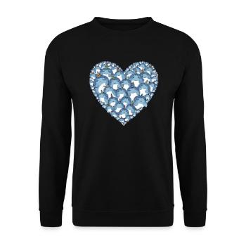 Amoureux du narval Licorne de l’animal marin Narval - Sweat-shirt Unisexe - noir - Devant - Alina (178cm) & Michal (187cm)