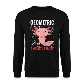 Axolotl Math Teacher Mexican Salamander Amphibian - Unisex Sweatshirt - black - Front - Alina (178cm) & Michal (187cm)