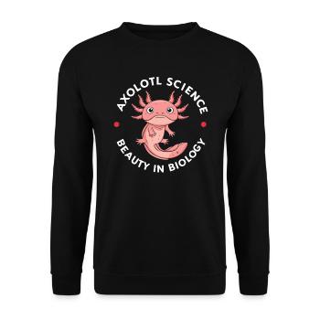 Axolotl Science Teacher Mexican Salamander - Unisex Sweatshirt - black - Front - Alina (178cm) & Michal (187cm)