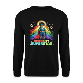 AuDHD Autism ADHD Autistic Spectrum Neurodiversity - Unisex Sweatshirt - black - Front - Alina (178cm) & Michal (187cm)