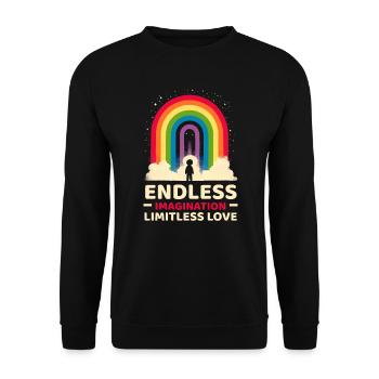 AuDHD Autisme TDAH Spectre autistique Neurodiversité - Sweat-shirt Unisexe - noir - Devant - Alina (178cm) & Michal (187cm)