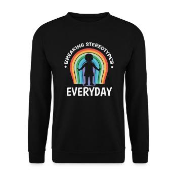 AuDHD Autisme TDAH Spectre autistique Neurodiversité - Sweat-shirt Unisexe - noir - Devant - Alina (178cm) & Michal (187cm)