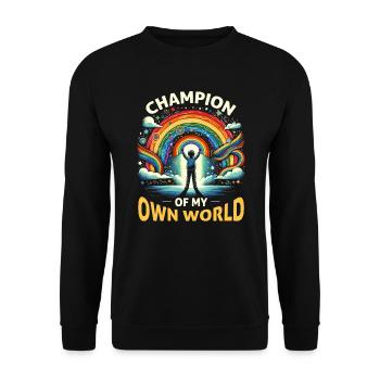 AuDHD Autismus ADHS Autistisches Spektrum Neurodiversität - Unisex Pullover - Schwarz - Vorne - Alina (178cm) & Michal (187cm)