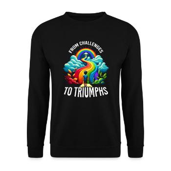 AuDHD Autismus ADHS Autistisches Spektrum Neurodiversität - Unisex Pullover - Schwarz - Vorne - Alina (178cm) & Michal (187cm)