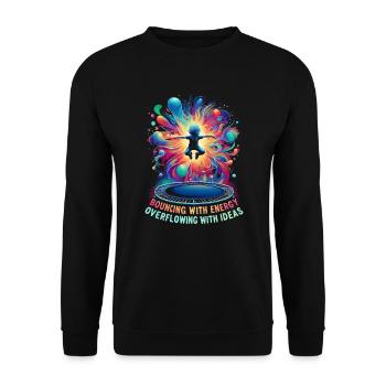 AuDHD Autismus ADHS Autistisches Spektrum Neurodiversität - Unisex Pullover - Schwarz - Vorne - Alina (178cm) & Michal (187cm)