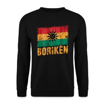 Taino-Indianer Puerto Rico Boricua Puerto-Ricaner - Unisex Pullover - Schwarz - Vorne - Alina (178cm) & Michal (187cm)