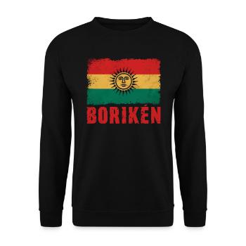 Taino-Indianer Puerto Rico Boricua Puerto-Ricaner - Unisex Pullover - Schwarz - Vorne - Alina (178cm) & Michal (187cm)