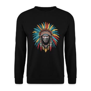 Taino Indianer Puerto Rico Boricua Puerto Ricaner - Unisex Pullover - Schwarz - Vorne - Alina (178cm) & Michal (187cm)