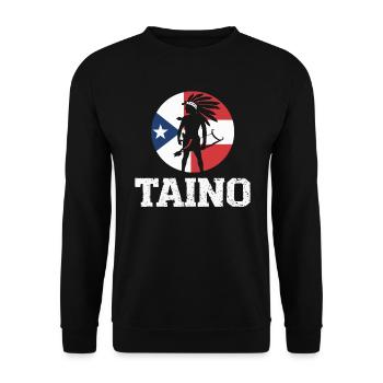 Taino-Indianer Puerto Rico Boricua Puerto-Ricaner - Unisex Pullover - Schwarz - Vorne - Alina (178cm) & Michal (187cm)