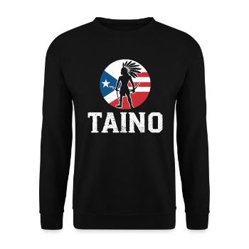 Taino-Indianer Puerto Rico Boricua Puerto-Ricaner - Unisex Pullover - Schwarz - Vorne - Alina (178cm) & Michal (187cm)