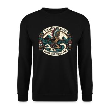 Taino-Indianer Puerto Rico Boricua Puerto-Ricaner - Unisex Pullover - Schwarz - Vorne - Alina (178cm) & Michal (187cm)