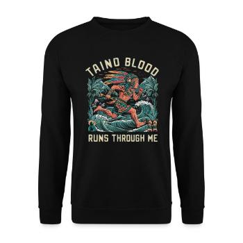 Taino-Indianer Puerto Rico Boricua Puerto-Ricaner - Unisex Pullover - Schwarz - Vorne - Alina (178cm) & Michal (187cm)
