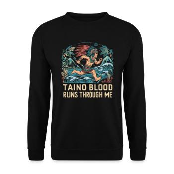 Taino-Indianer Puerto Rico Boricua Puerto-Ricaner - Unisex Pullover - Schwarz - Vorne - Alina (178cm) & Michal (187cm)