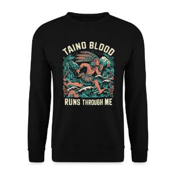 Taino-Indianer Puerto Rico Boricua Puerto-Ricaner - Unisex Pullover - Schwarz - Vorne - Alina (178cm) & Michal (187cm)