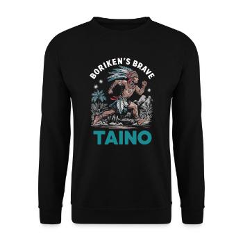 Taino-Indianer Puerto Rico Boricua Puerto-Ricaner - Unisex Pullover - Schwarz - Vorne - Alina (178cm) & Michal (187cm)