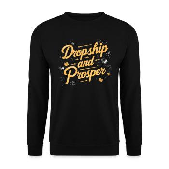 Dropshipping-Geschäft E-Commerce-Unternehmer - Unisex Pullover - Schwarz - Vorne - Alina (178cm) & Michal (187cm)