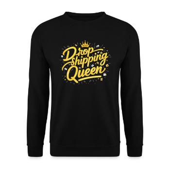 Dropshipping-Geschäft E-Commerce-Unternehmer - Unisex Pullover - Schwarz - Vorne - Alina (178cm) & Michal (187cm)