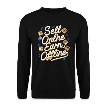 Dropshipping-Geschäft E-Commerce-Unternehmer - Unisex Pullover - Schwarz - Vorne - Alina (178cm) & Michal (187cm)