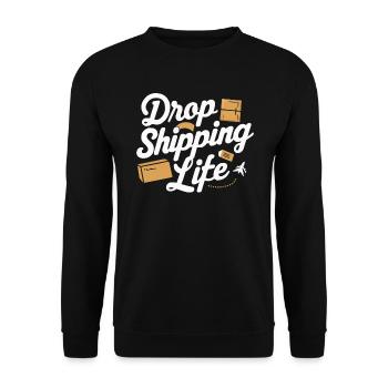 Dropshipping-Geschäft E-Commerce-Unternehmer - Unisex Pullover - Schwarz - Vorne - Alina (178cm) & Michal (187cm)