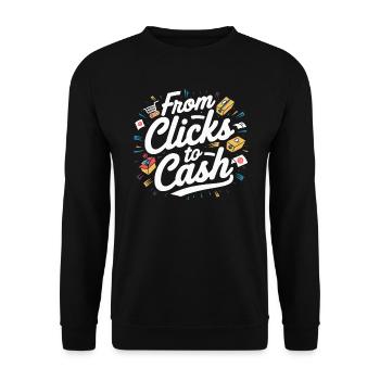 Dropshipping-Geschäft E-Commerce-Unternehmer - Unisex Pullover - Schwarz - Vorne - Alina (178cm) & Michal (187cm)