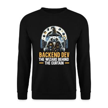 Programmeur logiciel de programmation backend - Sweat-shirt Unisexe - noir - Devant - Alina (178cm) & Michal (187cm)