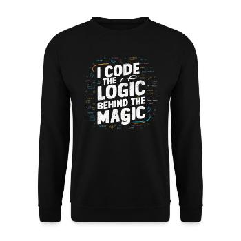 Programmeur logiciel de programmation backend - Sweat-shirt Unisexe - noir - Devant - Alina (178cm) & Michal (187cm)