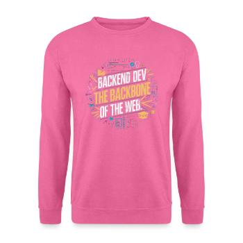 Programmeur logiciel de programmation backend - Sweat-shirt Unisexe - rose - Devant