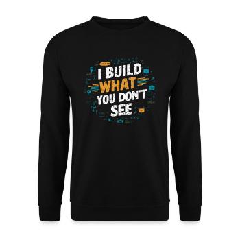 Backend-Entwickler Programmierung Softwareprogrammierer - Unisex Pullover - Schwarz - Vorne - Alina (178cm) & Michal (187cm)