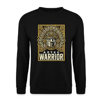 Aztec Warrior Indigenous Mexican Aztec Jaguar - Unisex Sweatshirt - black - Front - Alina (178cm) & Michal (187cm)