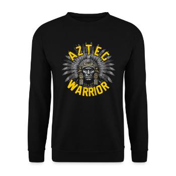 Aztec Warrior Indigenous Mexican Aztec Jaguar - Unisex Sweatshirt - black - Front - Alina (178cm) & Michal (187cm)