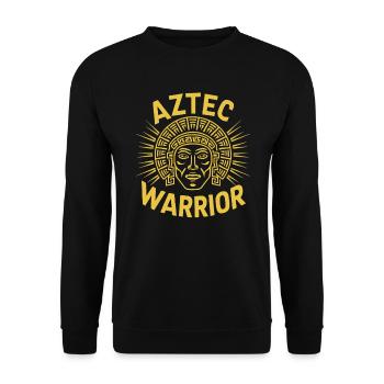 Aztec Warrior Indigenous Mexican Aztec Jaguar - Unisex Sweatshirt - black - Front - Alina (178cm) & Michal (187cm)