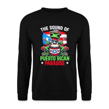 Coqui Grenouille Porto Rico Pride Boricua Portoricain - Sweat-shirt Unisexe - noir - Devant - Alina (178cm) & Michal (187cm)