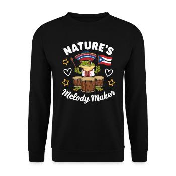 Coqui Grenouille Porto Rico Pride Boricua Portoricain - Sweat-shirt Unisexe - noir - Devant - Alina (178cm) & Michal (187cm)