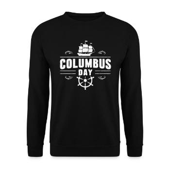 Columbus Day Christopher Columbus Italian American - Unisex Sweatshirt - black - Front - Alina (178cm) & Michal (187cm)