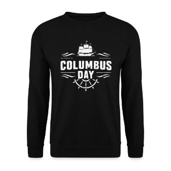 Columbus Day Christopher Columbus Italian American - Unisex Sweatshirt - black - Front - Alina (178cm) & Michal (187cm)
