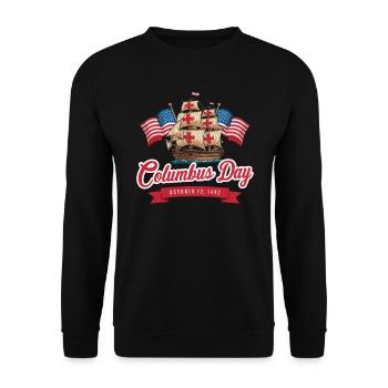 Columbus Day Christopher Columbus Italian American - Unisex Sweatshirt - black - Front - Alina (178cm) & Michal (187cm)