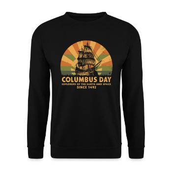 Columbus Day Christopher Columbus Italian American - Unisex Sweatshirt - black - Front - Alina (178cm) & Michal (187cm)