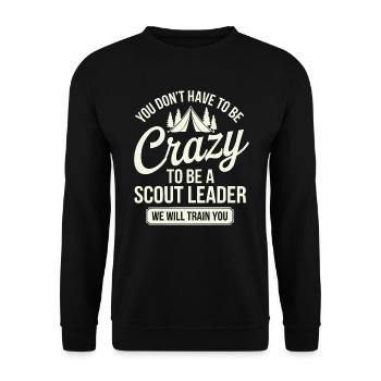 Pfadfinderführer Pfadfinder Lagerfeuer Campingzelt - Unisex Pullover - Schwarz - Vorne - Alina (178cm) & Michal (187cm)