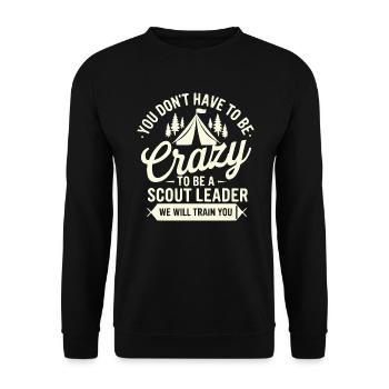 Pfadfinderführer Pfadfinder Lagerfeuer Campingzelt - Unisex Pullover - Schwarz - Vorne - Alina (178cm) & Michal (187cm)