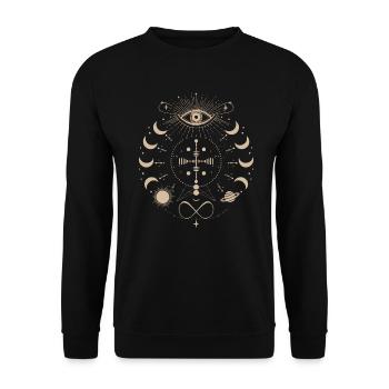 Énergie Cosmique Énergie Vitale Force Universelle - Sweat-shirt Unisexe - noir - Devant - Alina (178cm) & Michal (187cm)