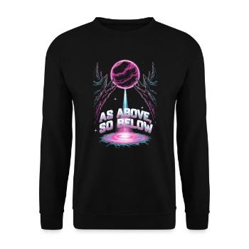 Énergie Cosmique Énergie Vitale Force Universelle - Sweat-shirt Unisexe - noir - Devant - Alina (178cm) & Michal (187cm)