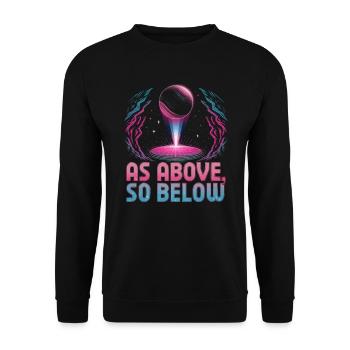 Énergie Cosmique Énergie Vitale Force Universelle - Sweat-shirt Unisexe - noir - Devant - Alina (178cm) & Michal (187cm)